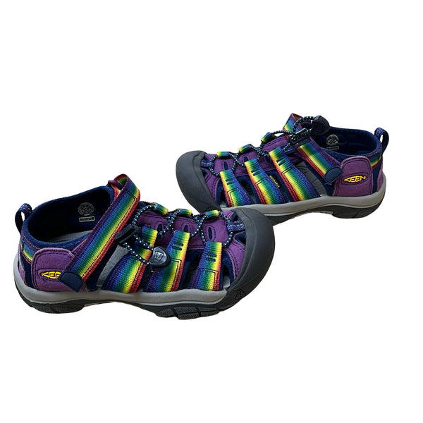 Keen Purple & Rainbow Closed-Toe Sandals - Size 1Y Big Kid
