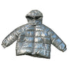 Stella McCartney Kids Silver Metallic Hooded Puffer Jacket - Size 6