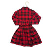 Polo Ralph Lauren Red & Black Plaid Belted Button Down Dress - Size 4