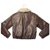 Abercrombie Kids Sherpa-Lined Brown Faux Leather Jacket - Size 9-10