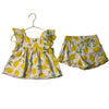 Zara Blush & Yellow Lemon Print Shorts & Top Set - Size 2-3