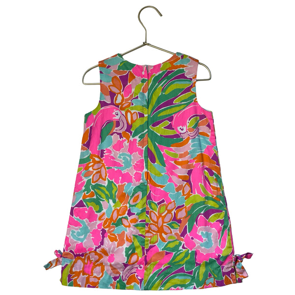 Lilly Pulitzer Floral & Flamingo Print Colorful Shift Dress - Size 5