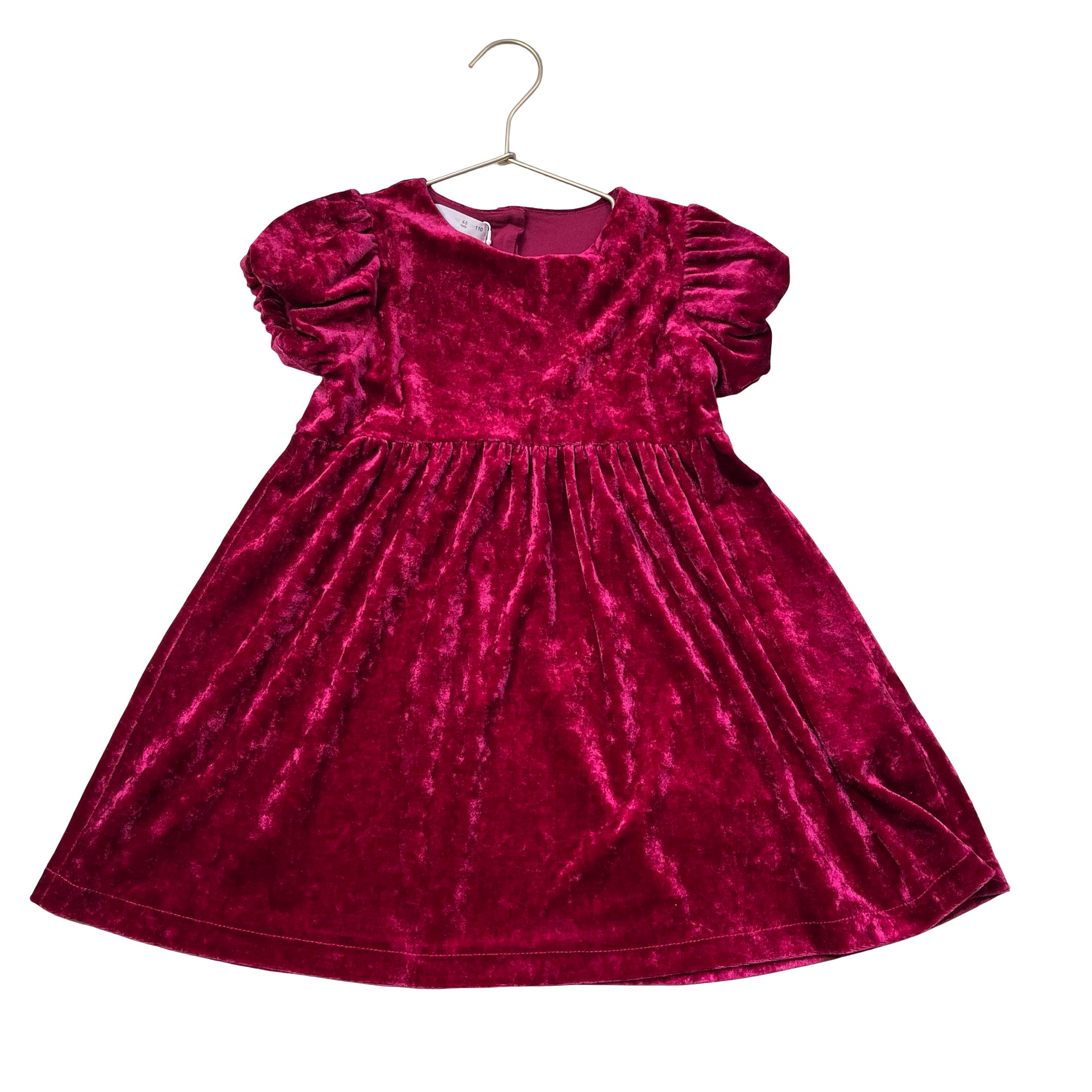 Zara Berry Crushed Velvet Dress - Size 4-5
