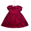 Zara Berry Crushed Velvet Dress - Size 4-5