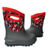 Bogs Gray & Red Pattern Boots - Size 7