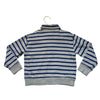 Crewcuts Gray & Blue Striped Rugby Sweatshirt - Size S 6-7