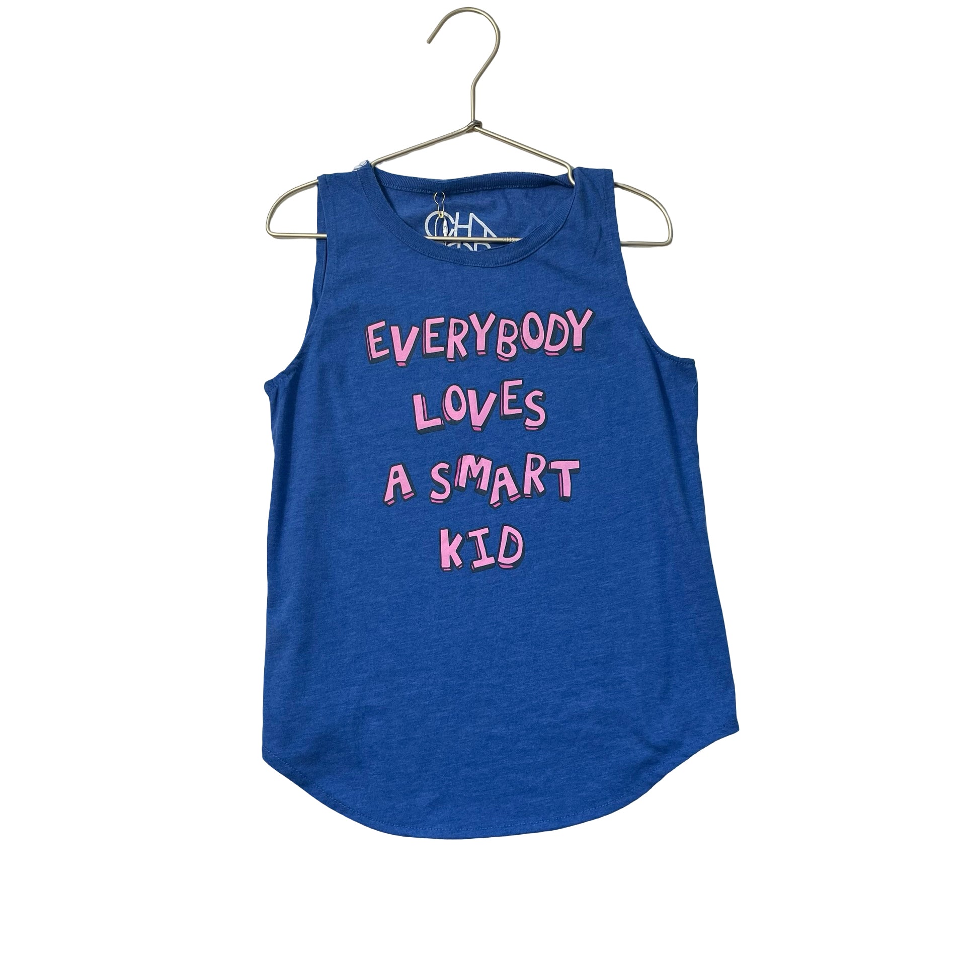 Chaser Blue 'Everybody Loves A Smart Kid' Blue Tank Top - Size 10