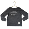 Retro Brand Gray 'Living My Best Life' Shirt - Size 4T