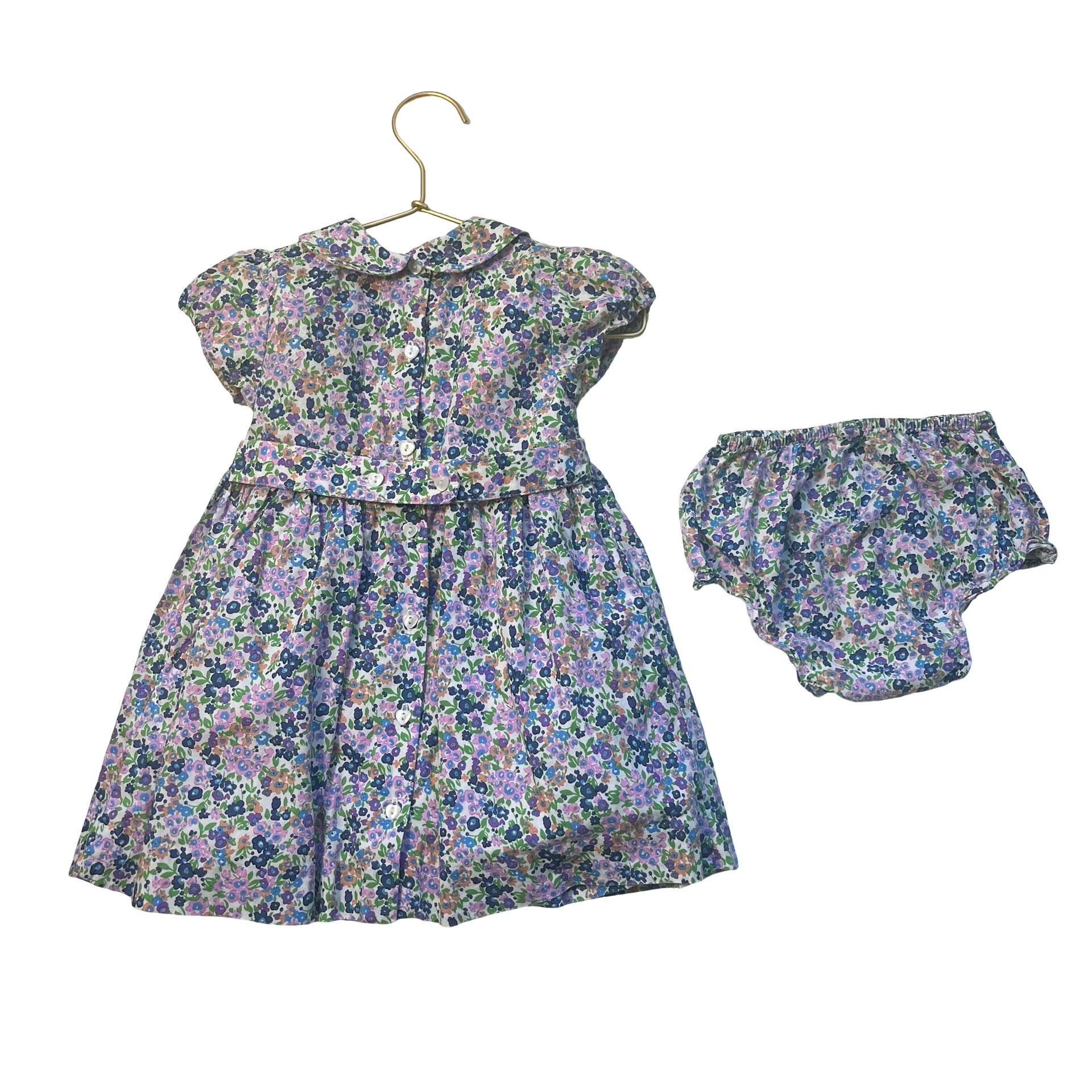 Question Everything Floral Smocked Dress & Bloomers - Size 18-24 Mo