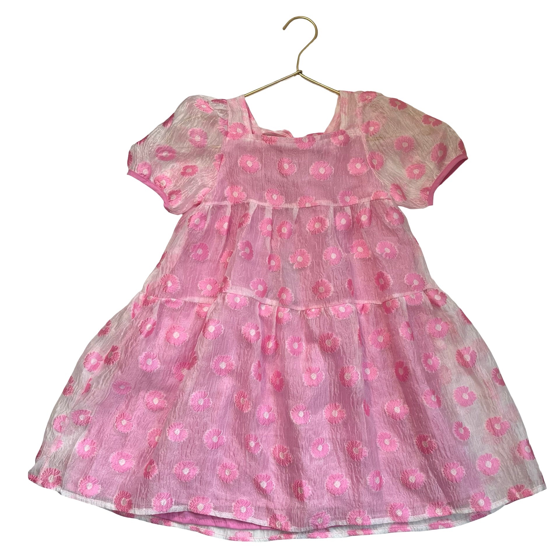 Lola & The Boys Pink Flower Print Dress - Size 6