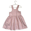Piupiuchick Pink Heart Print Denim Overall Dress - Size 6Y