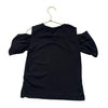 Zara Black Rhinestone Open-Shoulder T-Shirt - Size 9-10