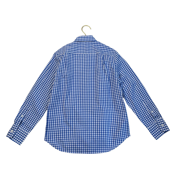 Crewcuts Blue & White Check Button Down Shirt - Size 10