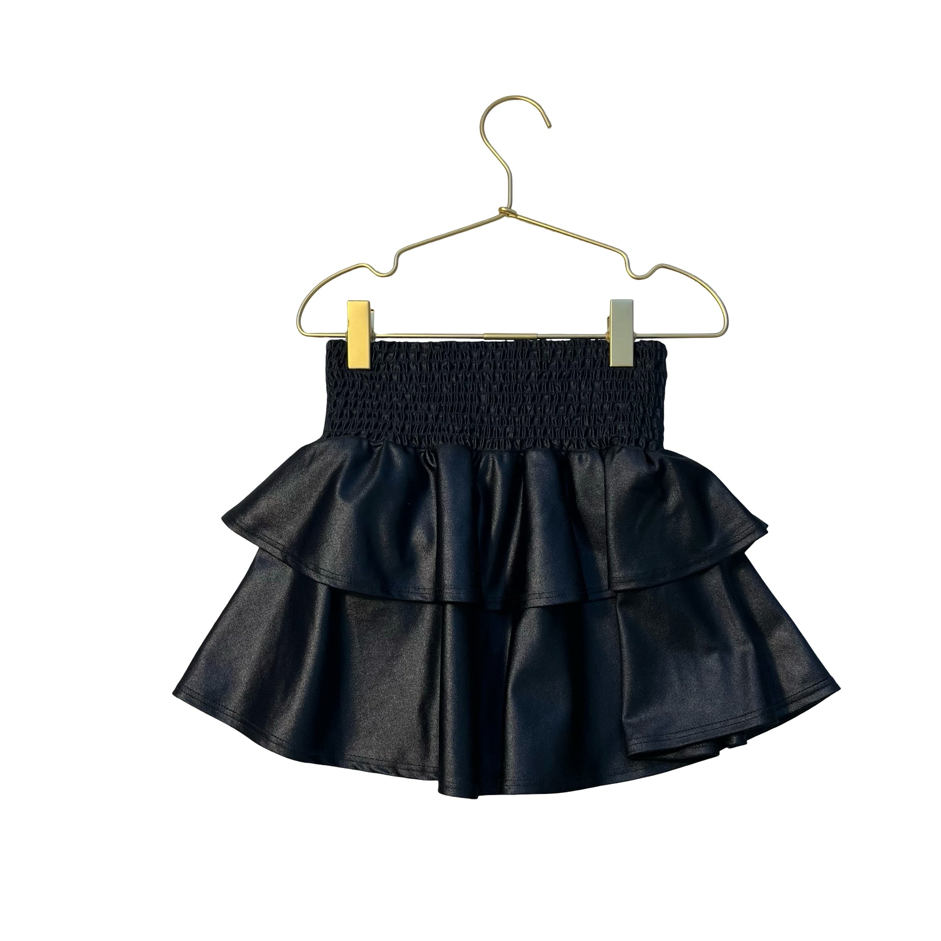 Pixie Lane Black Shimmer Ruffle Skirt - Size 7