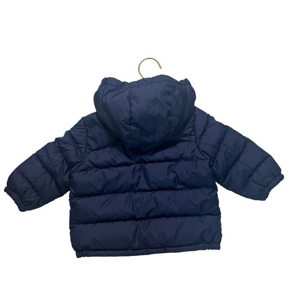 Polo Ralph Lauren Navy Hooded Puffer Winter Jacket - Size 12 Mo