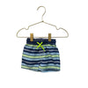 OshKosh Navy, Blue & Lime Stripe Swim Shorts - Size 3 Months
