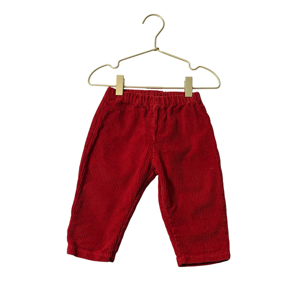 Petit Bateau Red Corduory Pants - Size 18 Mo