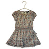 Imoga Floral & Gold Metallic Chiffon Dress - Size 2