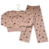 Rylee & Cru Pink Heart Knit Sweater & Wide-Leg Pants - Size 8-9Y