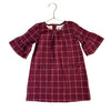 Janie and Jack Burgundy & Pink Windowpane Plaid Dress - Size 3