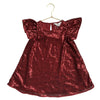 H&M Dark Red Sequins Short Sleeve Dress - Size 3