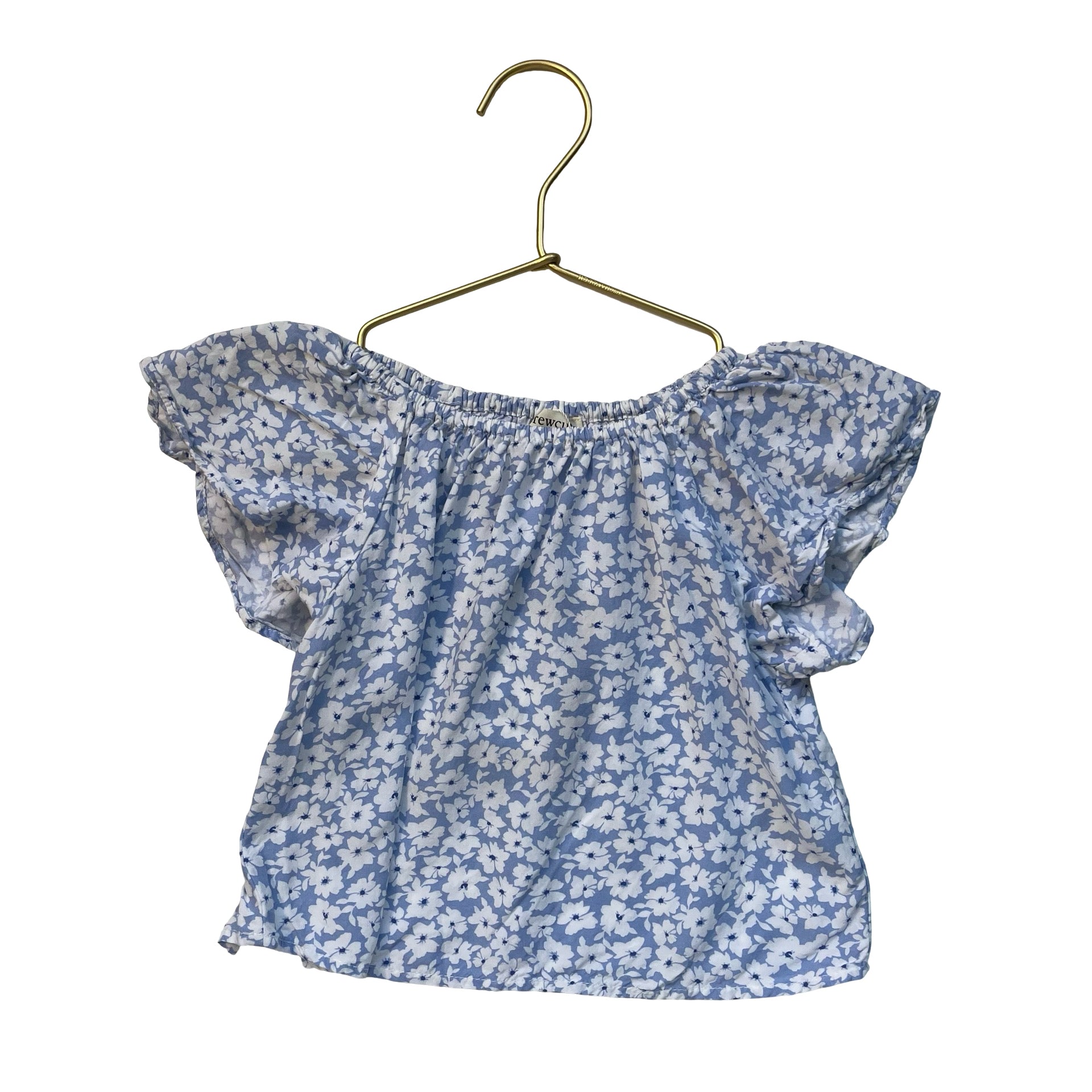 Crewcuts Light Blue Flower Print Top - Size 3