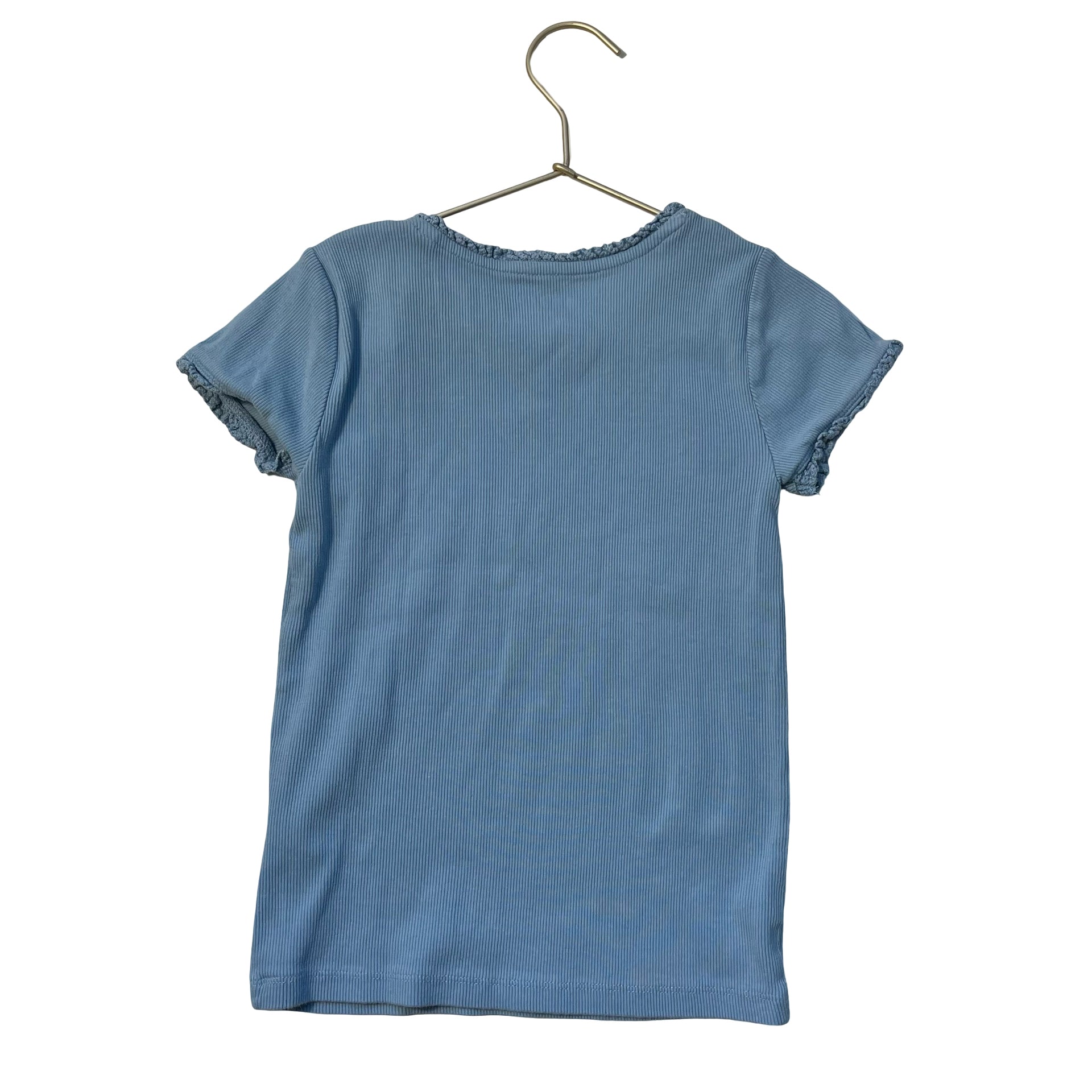 Mini Boden Light Blue Ribbed T-Shirt - Size 8-9Y