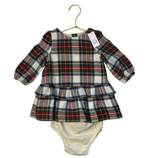 Baby Gap Tartan Plaid Dress & Bloomers with Tag - Size 6-12 Mo