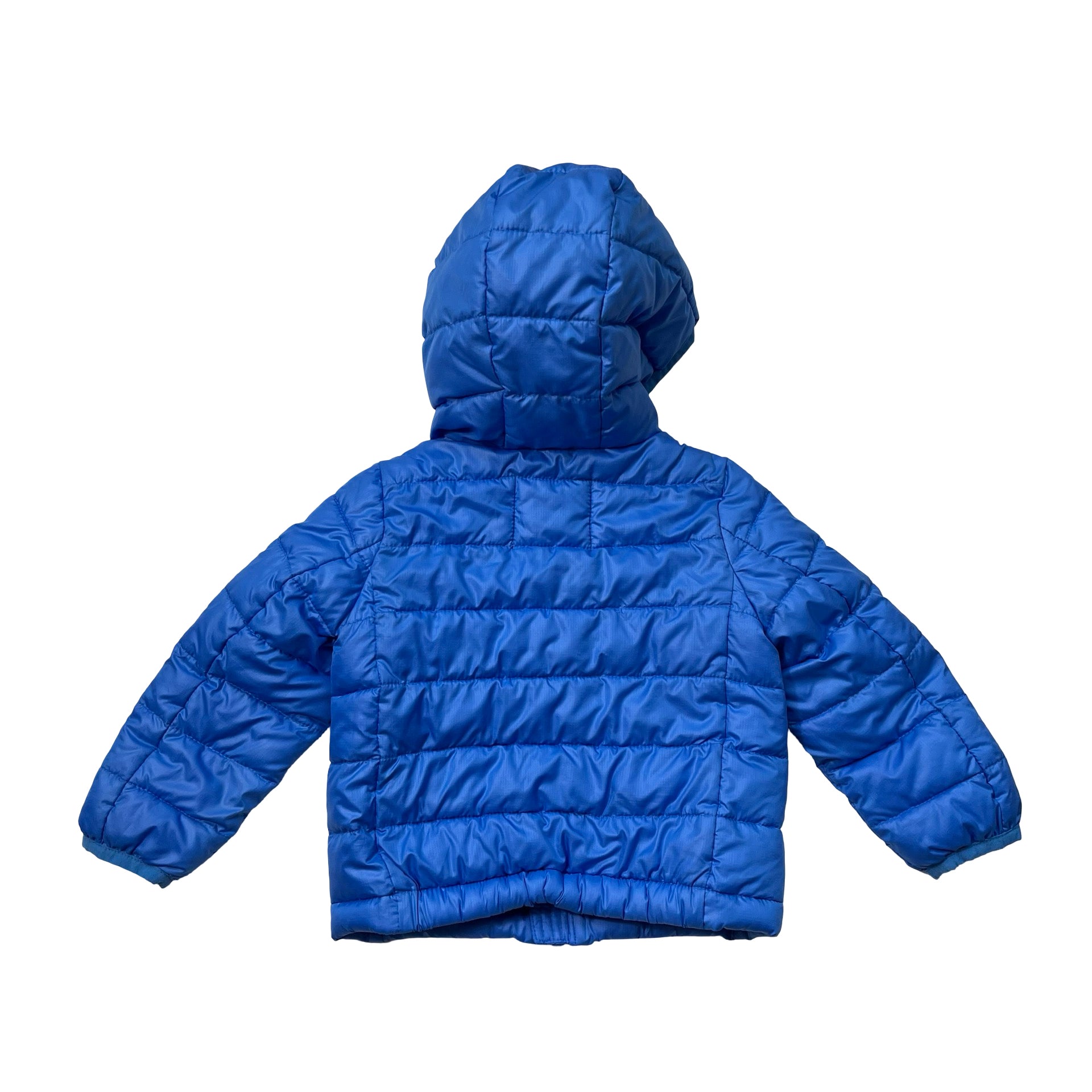Primary Blue Hooded Puffer Jacket - Size 12-18 Mo