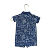 Ralph Lauren Blue Sailboat Print Polo Romper - Size 3 Mo