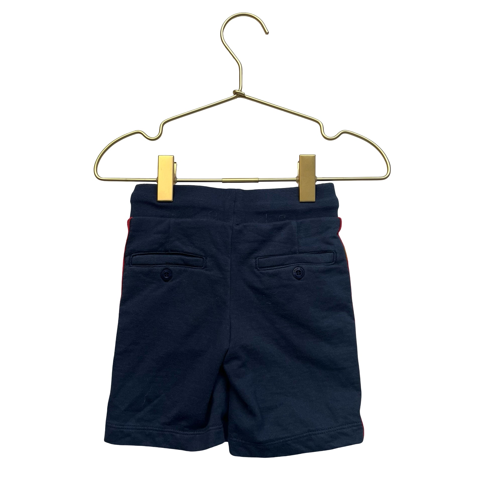 Little Green Radicals Navy & Rainbow Stripe Shorts - Size 12-18 Mo