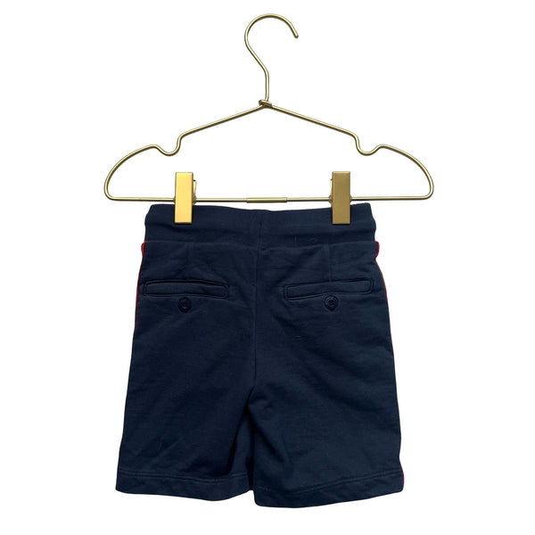 Little Green Radicals Navy & Rainbow Stripe Shorts - Size 12-18 Mo