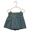 Mayoral Slate Blue Faux Leather Pleated Shorts - Size 7