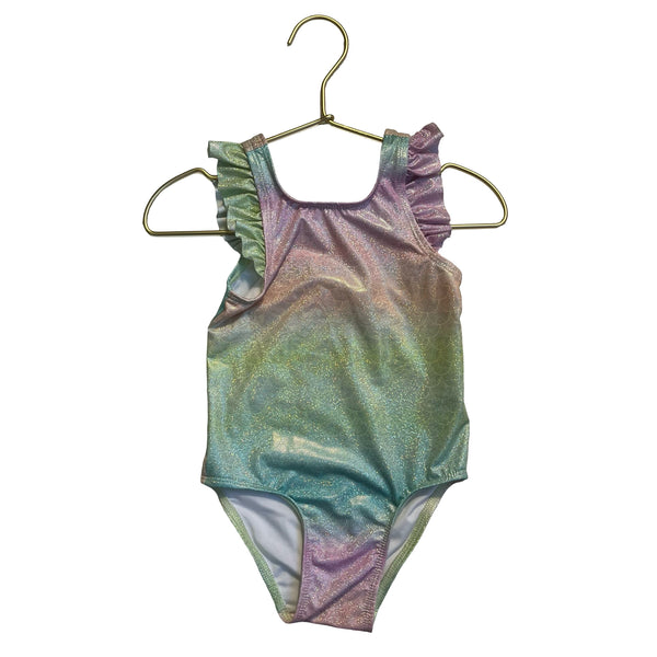 Old Navy Pastel Ombre Mermaid Scale Print Sparkle Swim Suit - Size 18-24 Mo