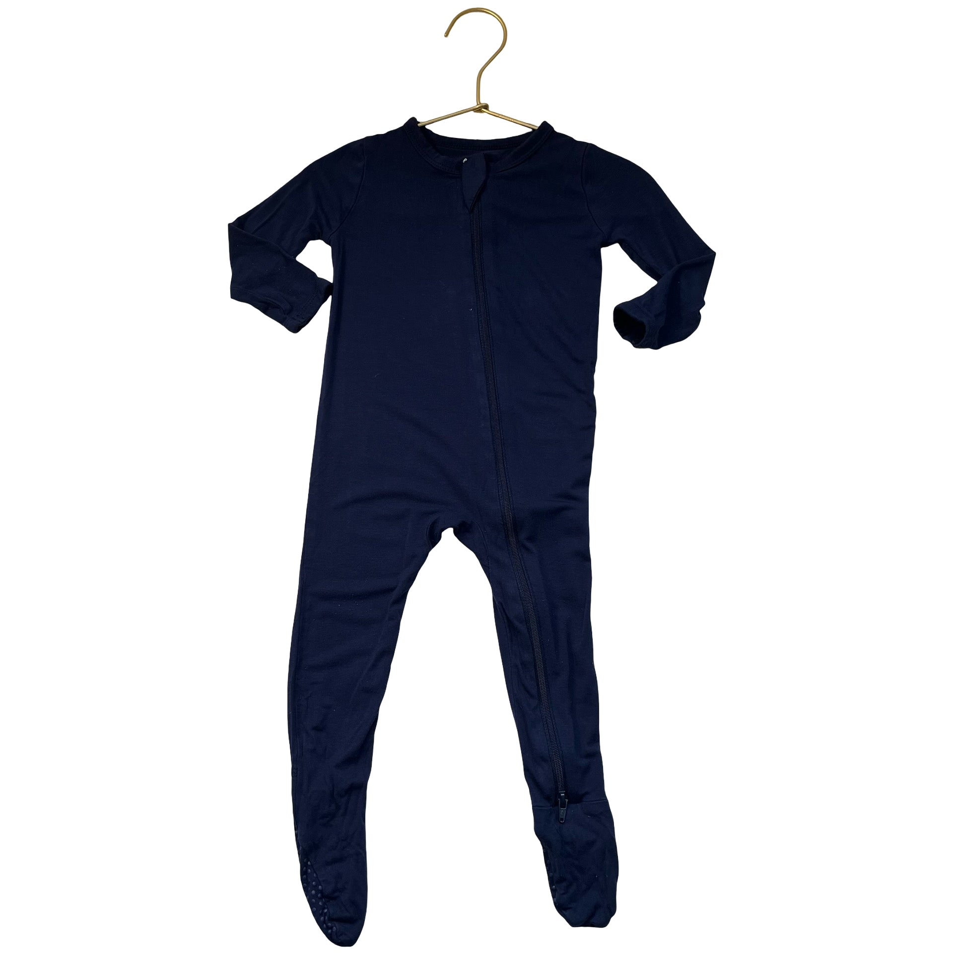 Kyte Navy Footed One-Piece PJs - Size 6-12 Mo