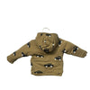 Babyface Reversible Tan Car Print & Gray Reversible Jacket - Size 9 Mo