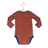 Baby Boden Orange Striped Ribbed Onesie Bodysuit - Size 18-24 Mo