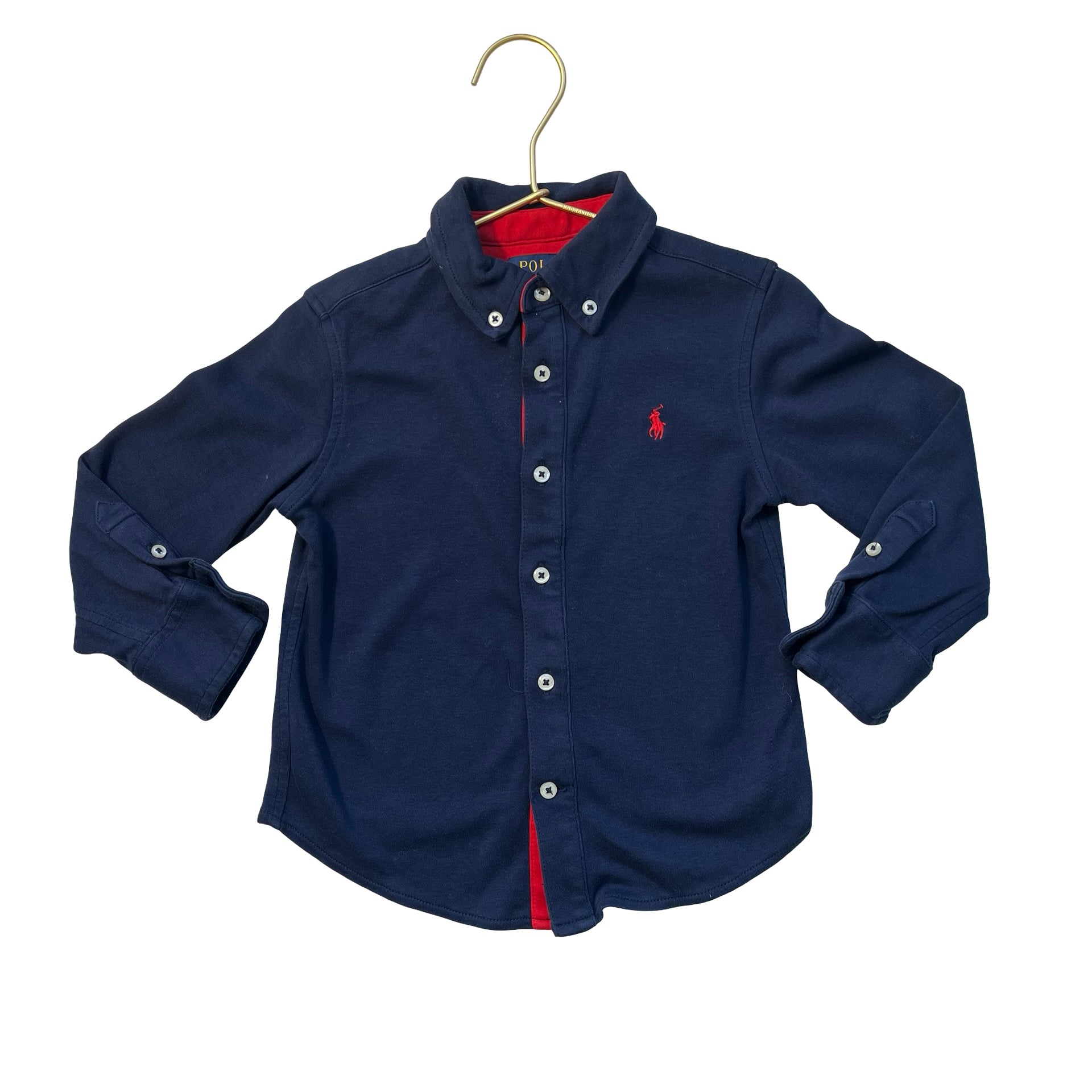 Polo Ralph Lauren Navy Button Down Polo Shirt - Size 2