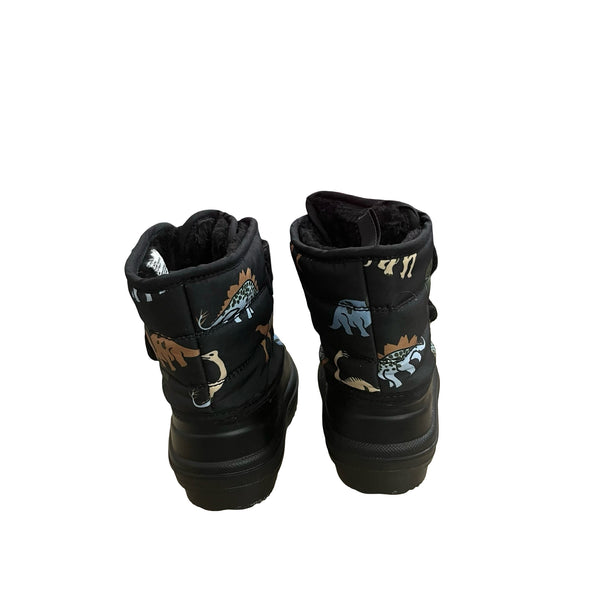 Children's Place Black Dino Print Winter Boots - Size 5