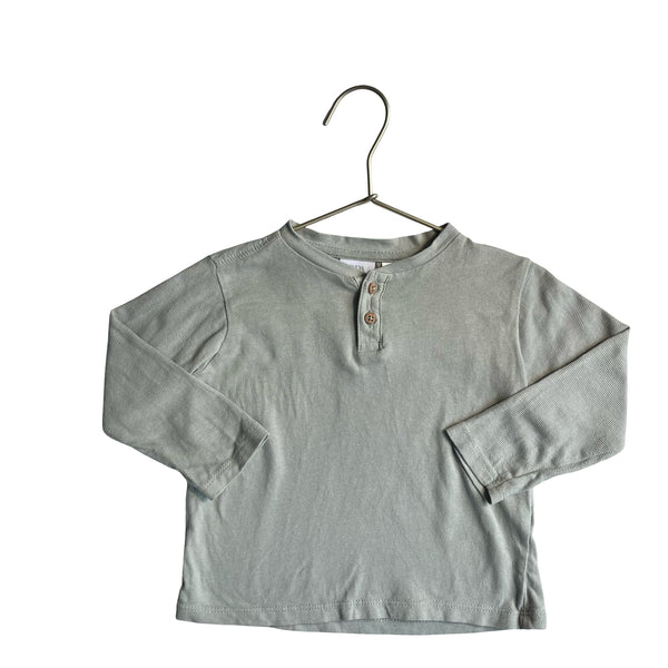 Zara Mint Green Henley Shirt - Size 12-18 Mo
