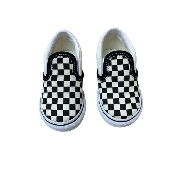 Vans Black & Ivory Checkerboard Classic Slip On Sneakers New in  Box - Size 5