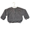 Zara Gray Sherpa Henley Sweatshirt - Size 6