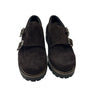 Blublonc Dark Brown Suede Buckle Shoes - Size 29 (12)