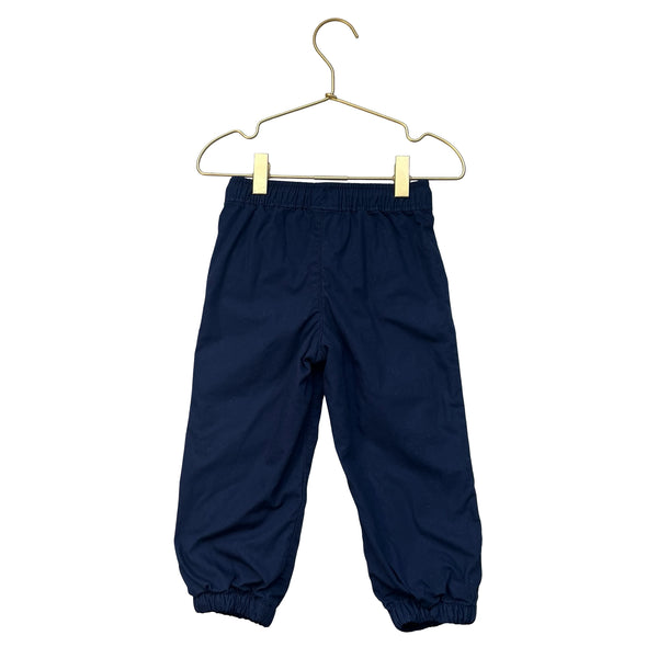 Carter's Jersey-Lined Navy Chino Jogger Pants - Size 2T