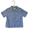 Zara Blue Striped Button Down Shirt - Size 3