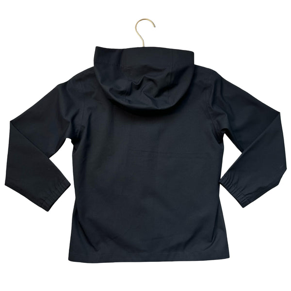 Uniqlo 'Water Resistant' Black Hooded Windbreaker Jacket - Size 9-10