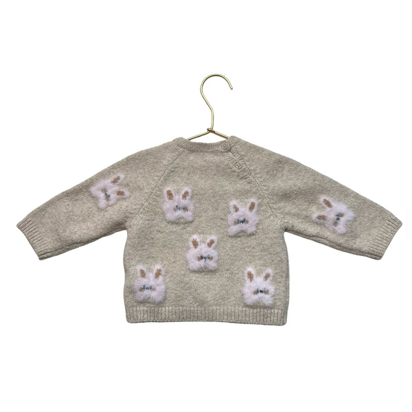 Zara Tan Bunny Sweater - Size 6-9 Mo