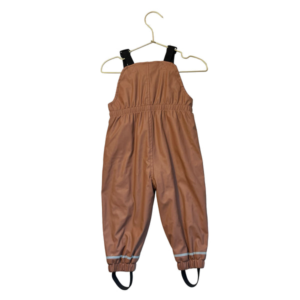 Zara Fleece-Lined Brown Rain & Snow Bib - Size 12-18 Mo