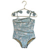 Shade Critters Light Teal Shell Print Swim Suit - Size 5T