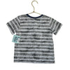 Little Lad Gray Striped Leaf Print Henley with Tags - Size 3T